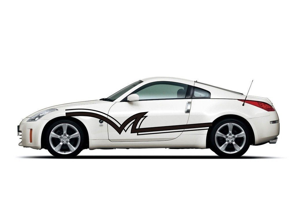 Picniva Style 47 Racing Side Stripe Vinyl Decals, 22 x 101 in, 2 Pc