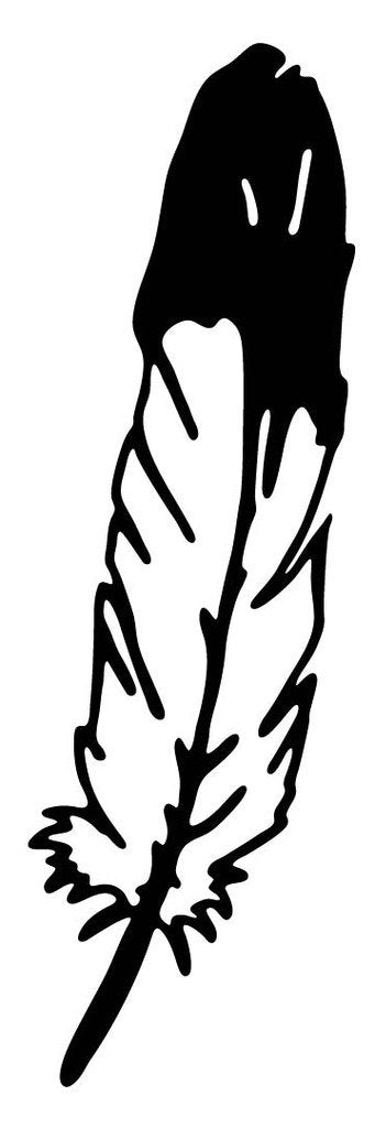 Picniva Feather Style 3 Removable Vinyl Wall Decal - Color: feather style3