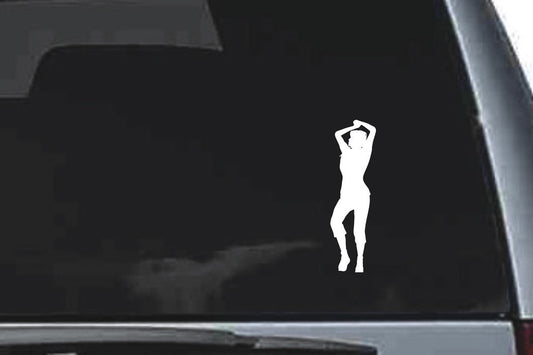 Picniva Standing Sty14 Vinyl Car Window Decal, Approx 5 in