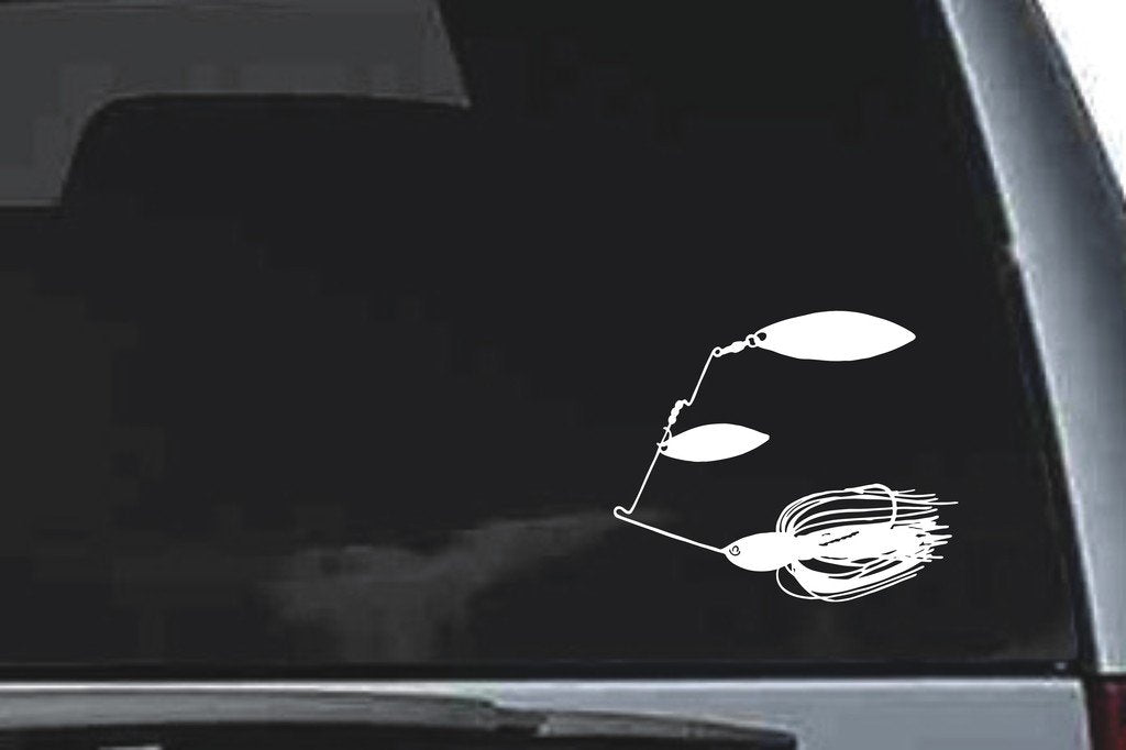 Picniva Fish Bait Sty1 Vinyl Car Window Decal, Approx 5 in