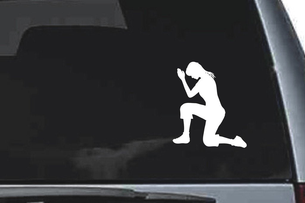 Picniva Woman Sty10 Vinyl Car Window Decal, Approx 5 in