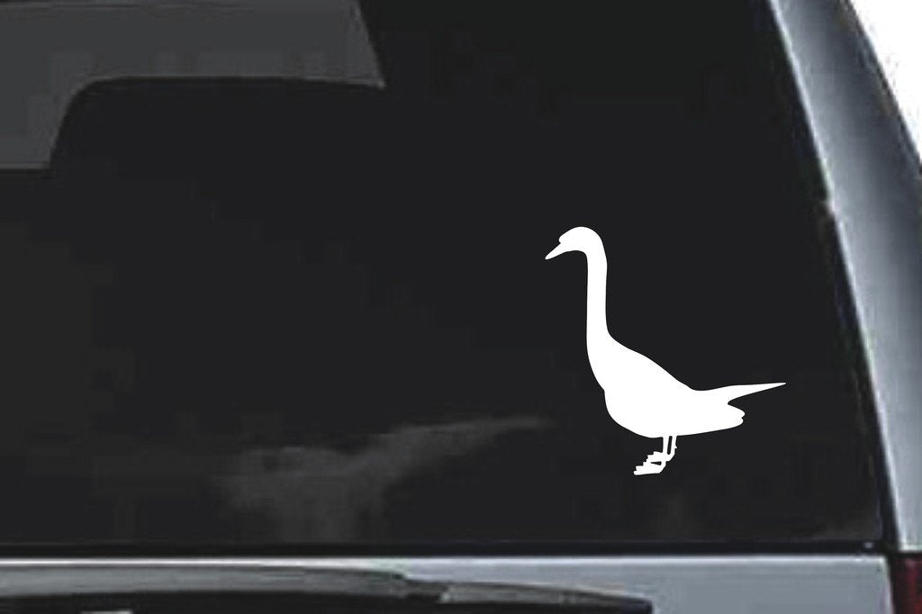 Picniva Swan Sty10 Vinyl Car Window Decal, Approx 5 in