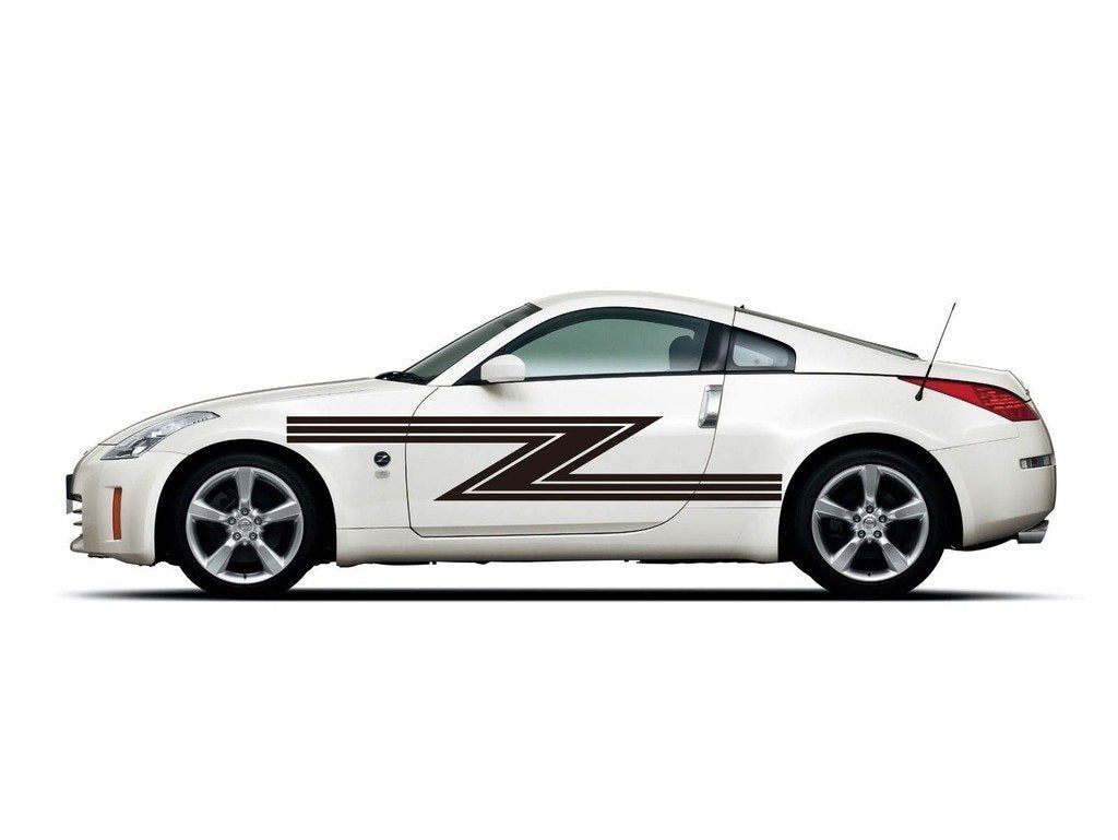 Picniva sty135 Racing Car Body Side Stripes Sticker Decal 2 Pcs
