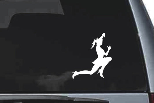 Picniva Girl Sty1 Vinyl Car Window Decal, Approx 5 in