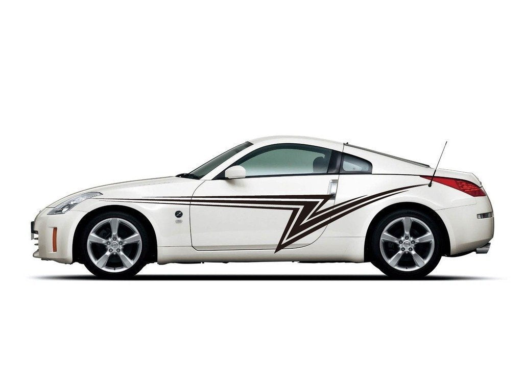 Picniva Style 48 Racing Side Stripe Vinyl Decals, 11 x 117 in, 2 Pc