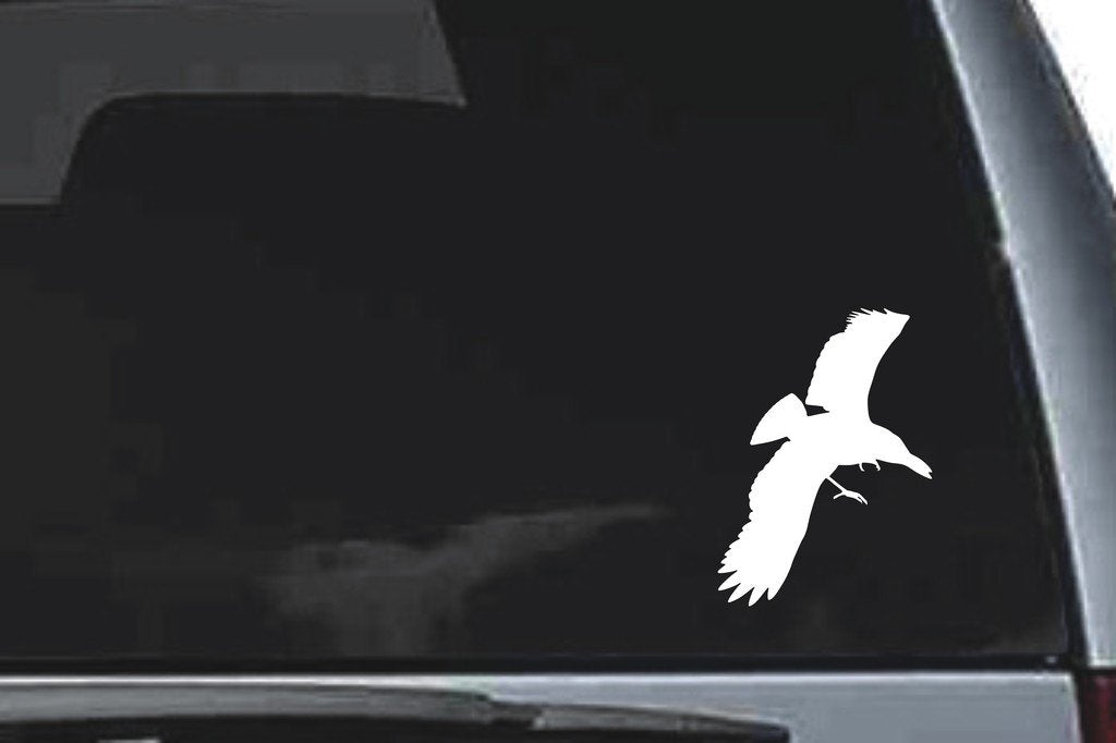 Picniva Crow Sty8a Vinyl Car Window Decal, Approx 5 in