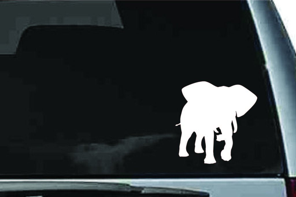 Picniva Elephant Sty6 Vinyl Car Window Decal, Approx 5 in