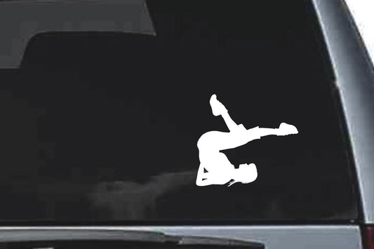 Picniva Stretching Sty3 Vinyl Car Window Decal, Approx 5 in