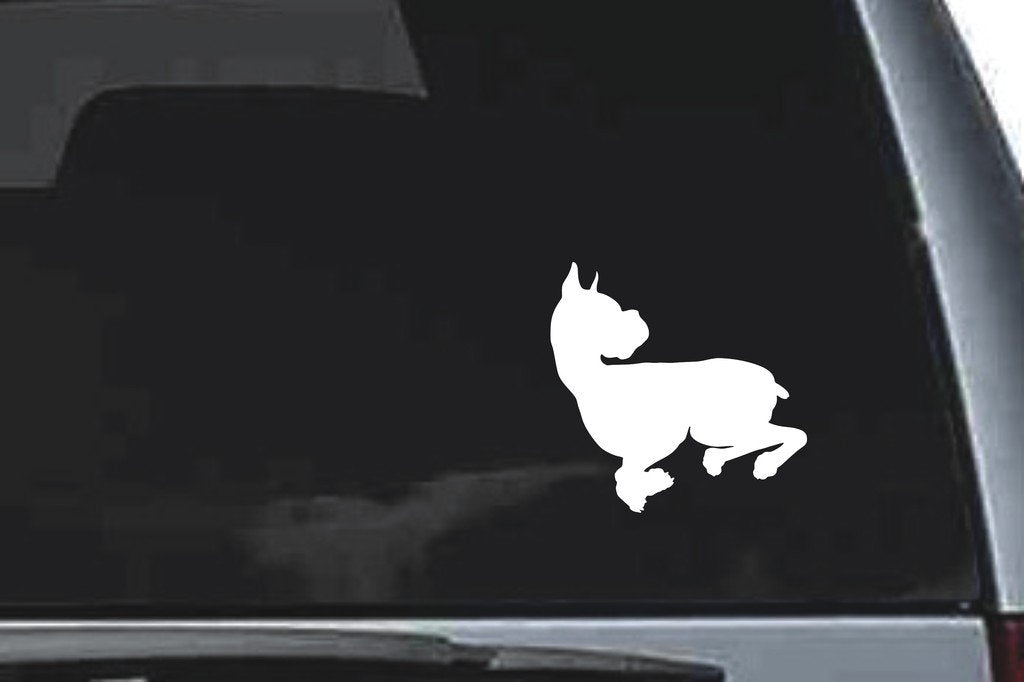 Picniva Boxer Dog Sty15 Vinyl Car Window Decal, Approx 5 in