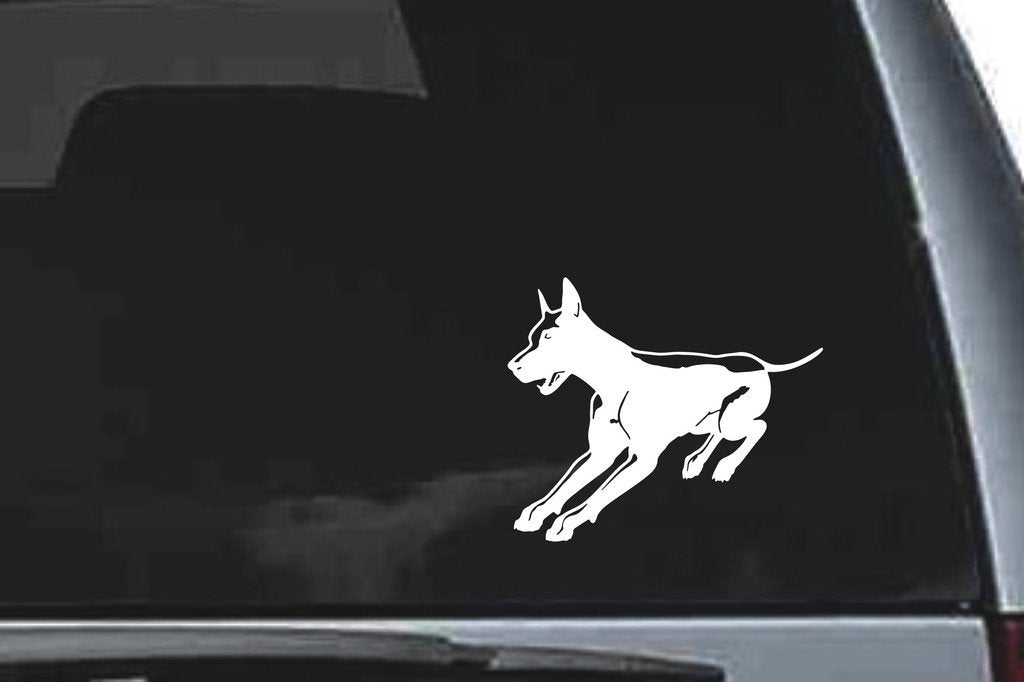 Picniva Doberman Dog Sty4 Vinyl Car Window Decal, Approx 5 in