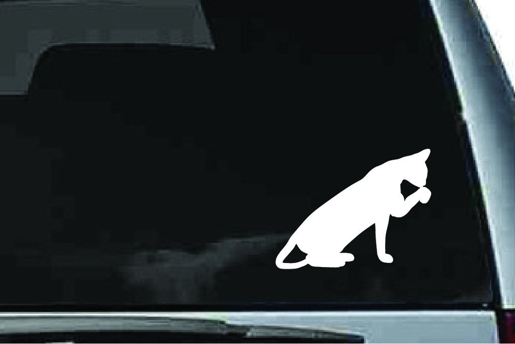 Picniva Oriental Cat Sty5 Vinyl Car Window Decal, Approx 5 in