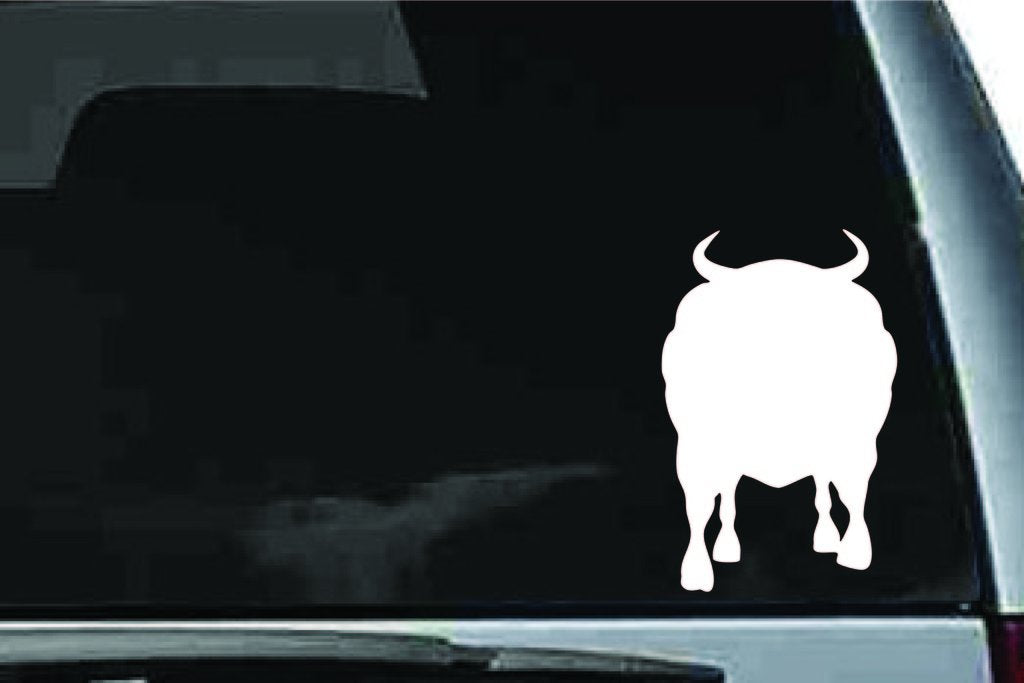Picniva Bull Sty7a Vinyl Car Window Decal, Approx 5 in