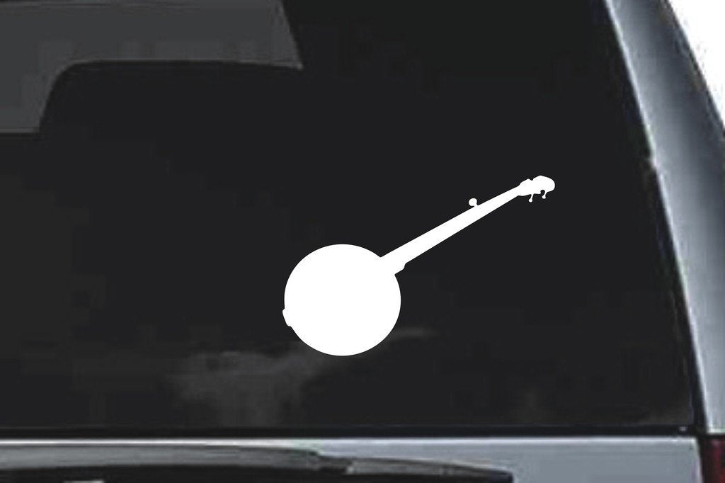 Picniva Banjo Sty2a Vinyl Car Window Decal, Approx 5 in