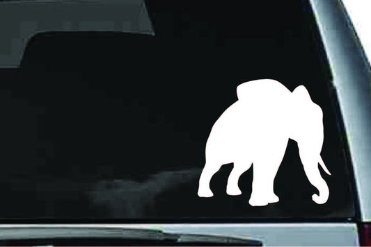 Picniva Elephant Sty4 Vinyl Car Window Decal, Approx 5 in