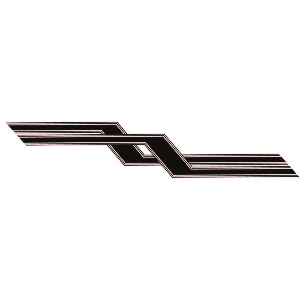 Picniva Style 171 Racing Side Stripe Vinyl Decals, 10 x 52 in, 2 Pc