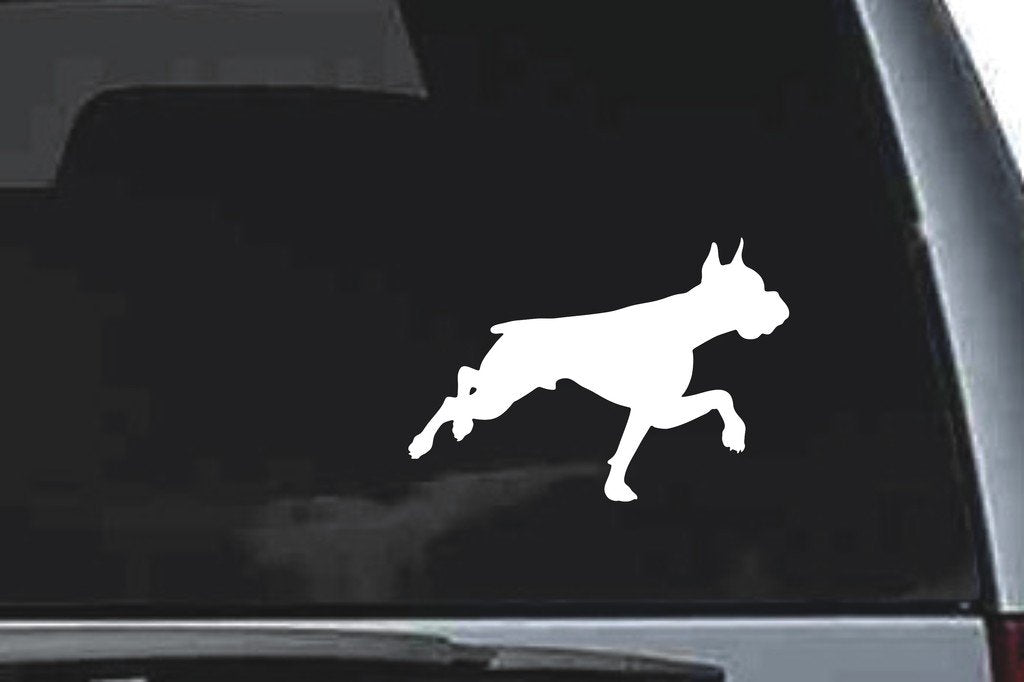 Picniva Boxer Dog Sty5 Vinyl Car Window Decal, Approx 5 in