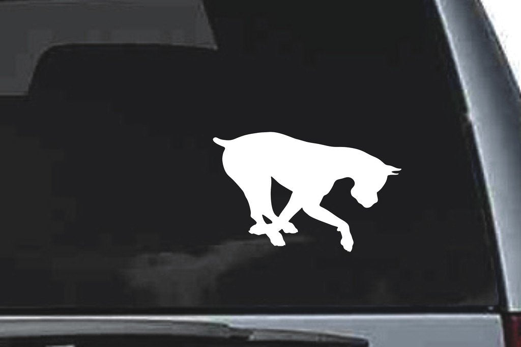 Picniva Boxer Dog Sty38 Vinyl Car Window Decal, Approx 5 in