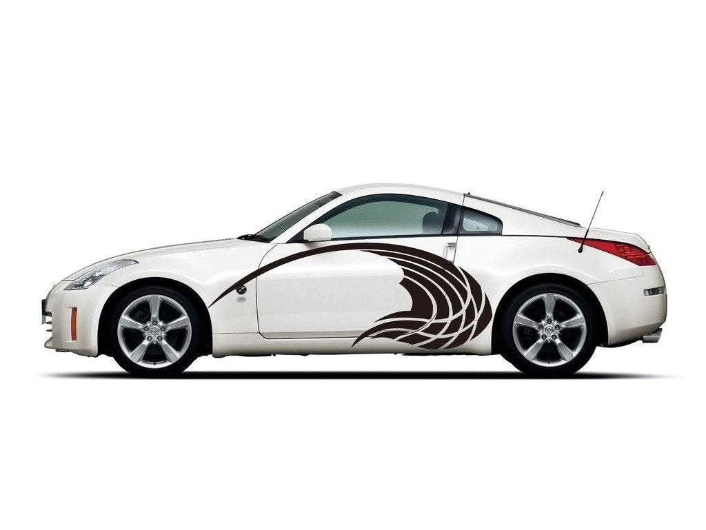 Picniva sty247 Racing Car Body Side Stripes Sticker Decal 2 Pcs