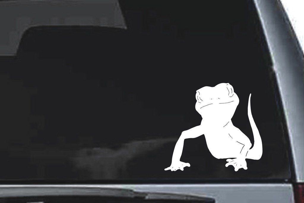 Picniva Gecko Sty2 Vinyl Car Window Decal, Approx 5 in
