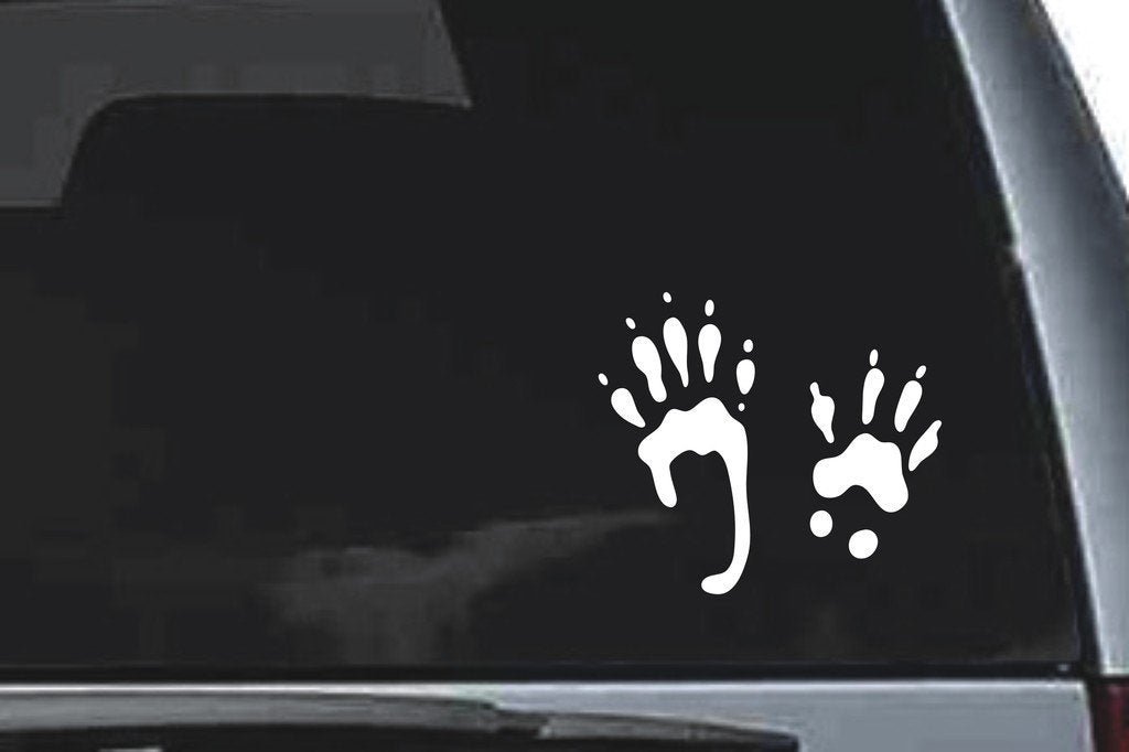Picniva Squirrel Track Vinyl Car Window Decal, Approx 5 in