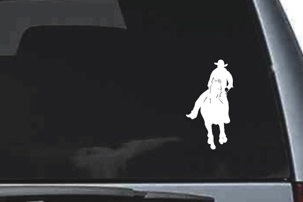 Picniva Horse Rider Sty34 Vinyl Car Window Decal, Approx 5 in