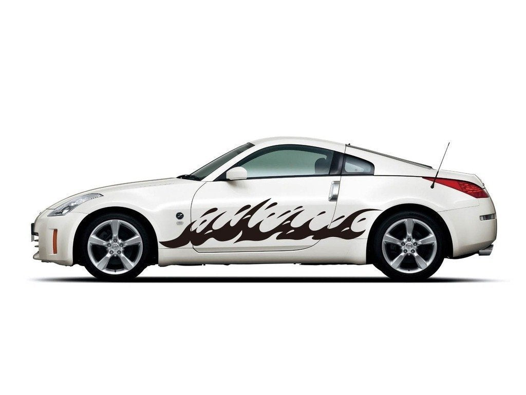 Picniva sty249 Racing Car Body Side Stripes Sticker Decal 2 Pcs