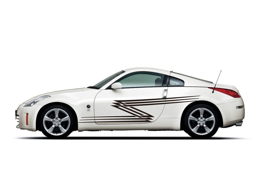Picniva sty316 Racing Car Body Side Stripes Sticker Decal 2 Pcs