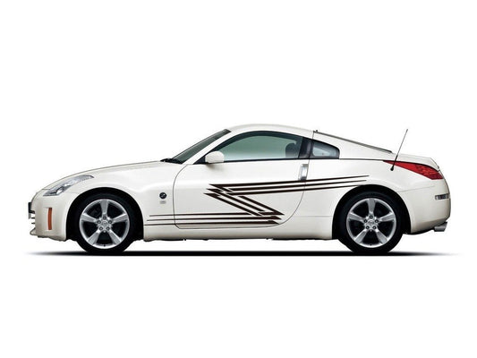 Picniva sty316 Racing Car Body Side Stripes Sticker Decal 2 Pcs