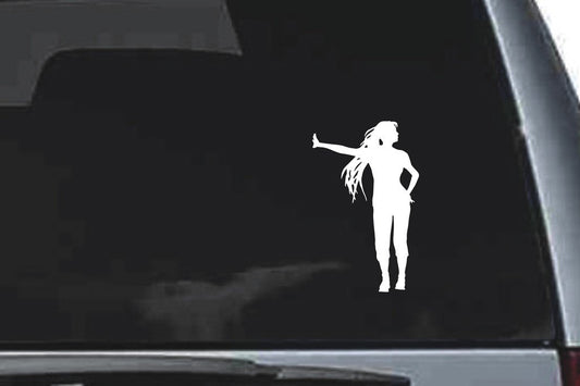 Picniva Leaning Sty1 Vinyl Car Window Decal, Approx 5 in