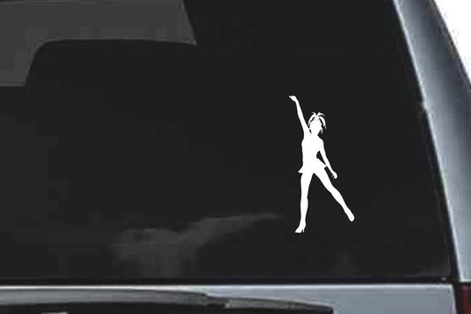 Picniva Girl Sty22 Vinyl Car Window Decal, Approx 5 in