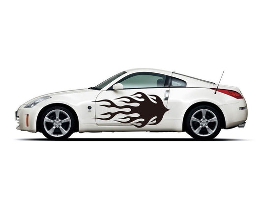 Picniva sty130 Racing Car Body Side Stripes Sticker Decal 2 Pcs