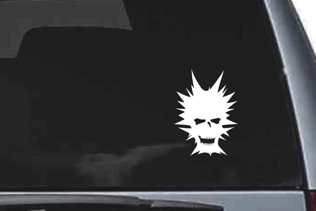 Picniva Skull Sty26a Vinyl Car Window Decal, Approx 5 in