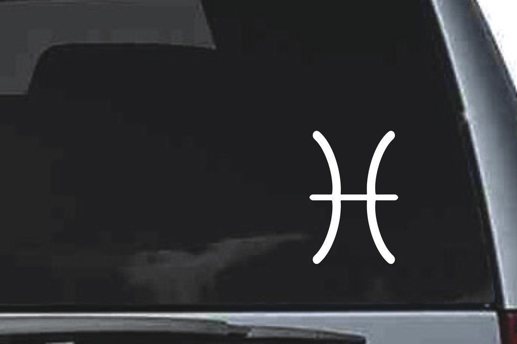 Picniva Pisces Sty1 Vinyl Car Window Decal, Approx 5 in