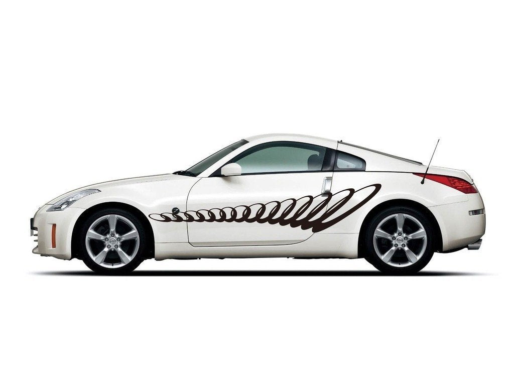 Picniva Style 73 Racing Side Stripe Vinyl Decals, 22 x 105 in, 2 Pc