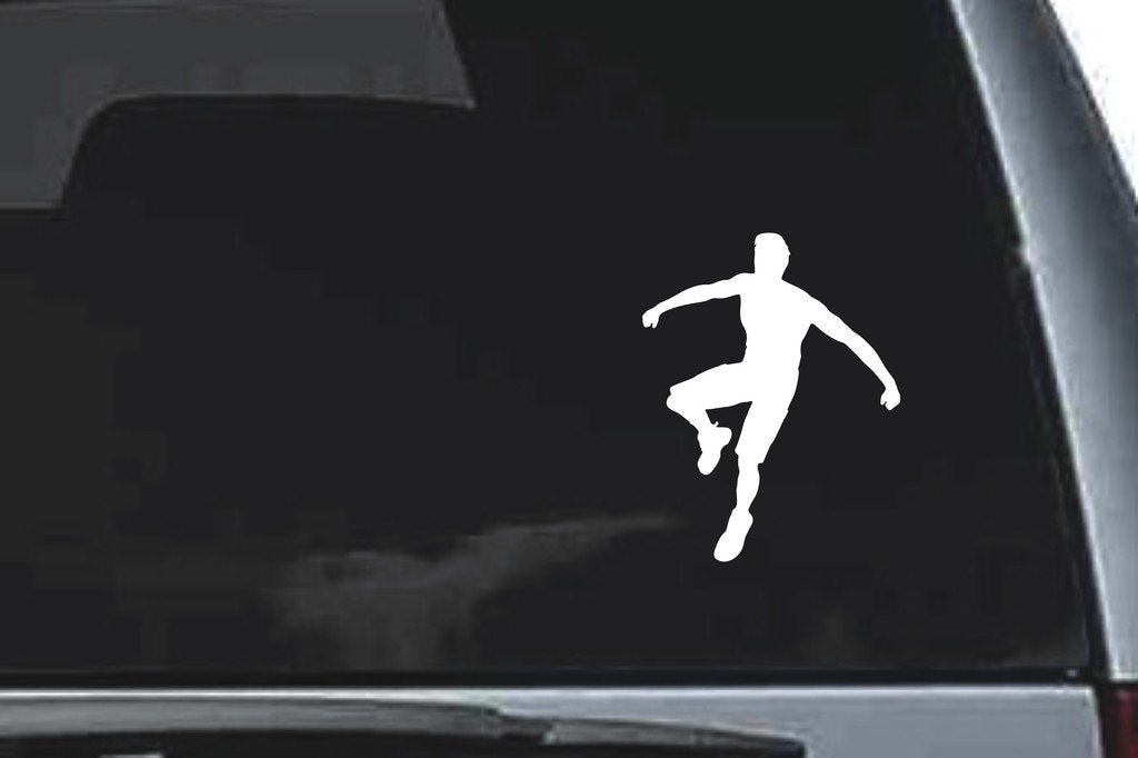 Picniva Jumping Sty1 Vinyl Car Window Decal, Approx 5 in