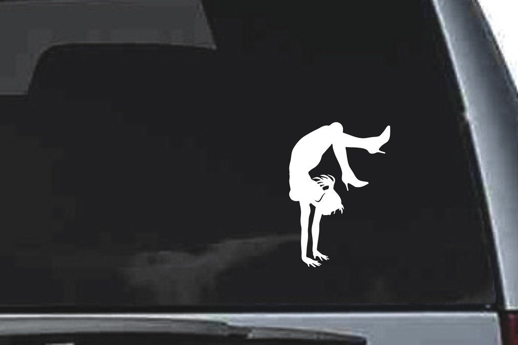 Picniva Girl Sty34 Vinyl Car Window Decal, Approx 5 in