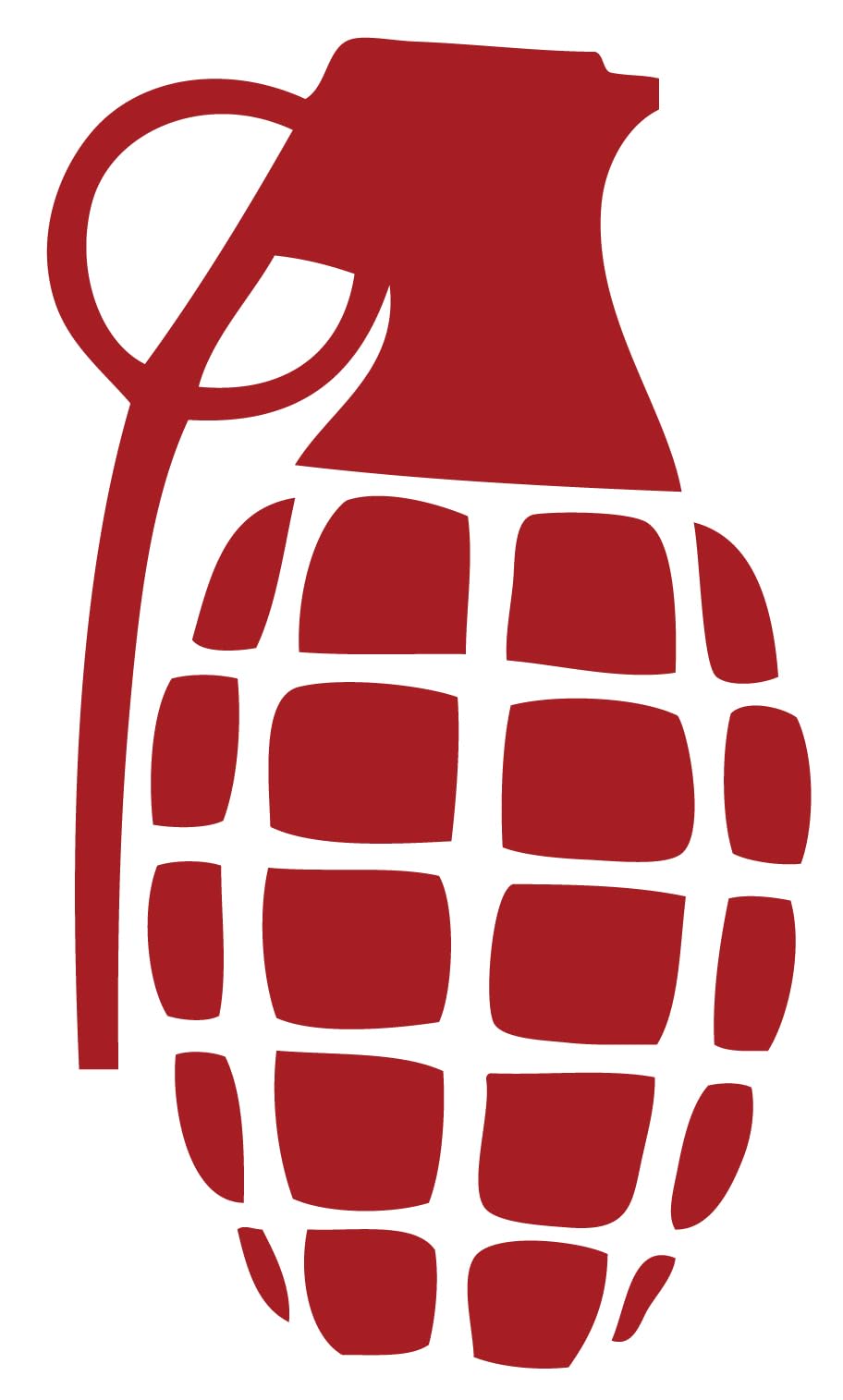 Decaltor Grenade Vinyl Decal, Car Window Sticker