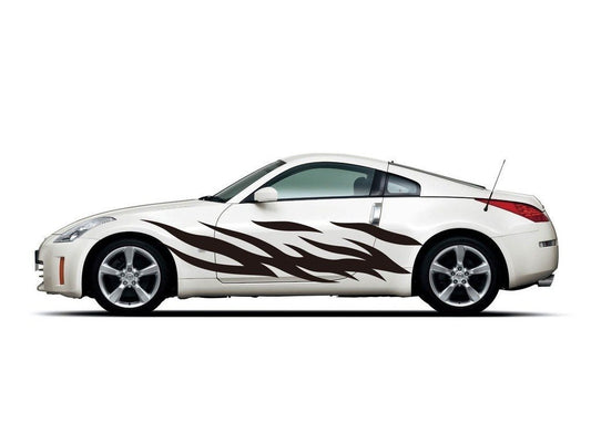 Picniva sty309 Racing Car Body Side Stripes Sticker Decal 2 Pcs