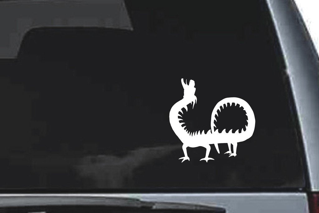 Picniva Orient Dragon Sty9 Vinyl Car Window Decal, Approx 5 in