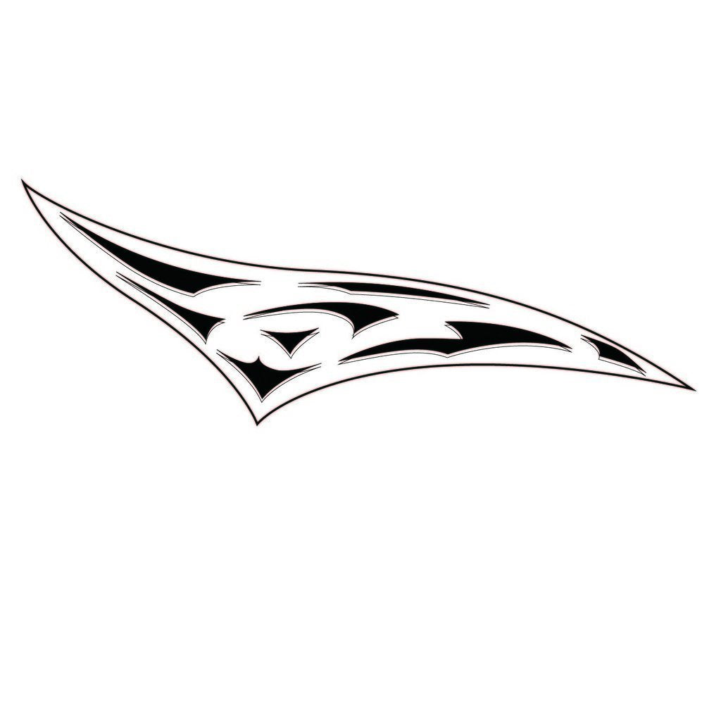 Picniva Style 13 Racing Side Stripe Vinyl Decals, 22 x 60 in, 2 Pc