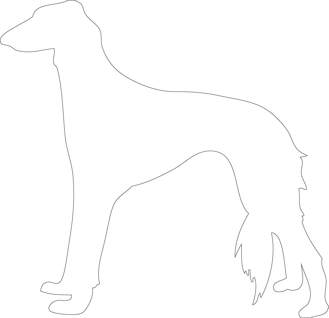 Decaltor Saluki Silhouette 5 in Vinyl Decal for Laptop Bumper Wall