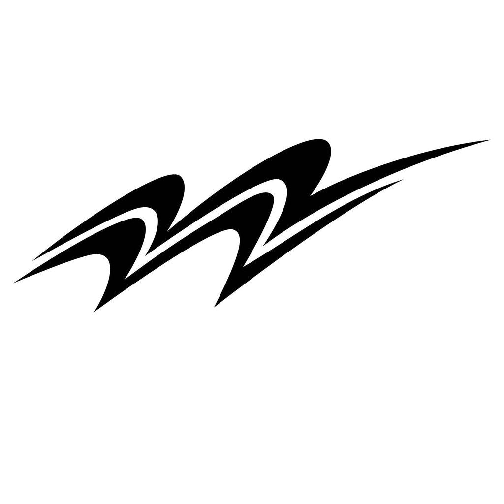 Picniva Style 76 Racing Side Stripe Vinyl Decals, 22 x 65 in, 2 Pc