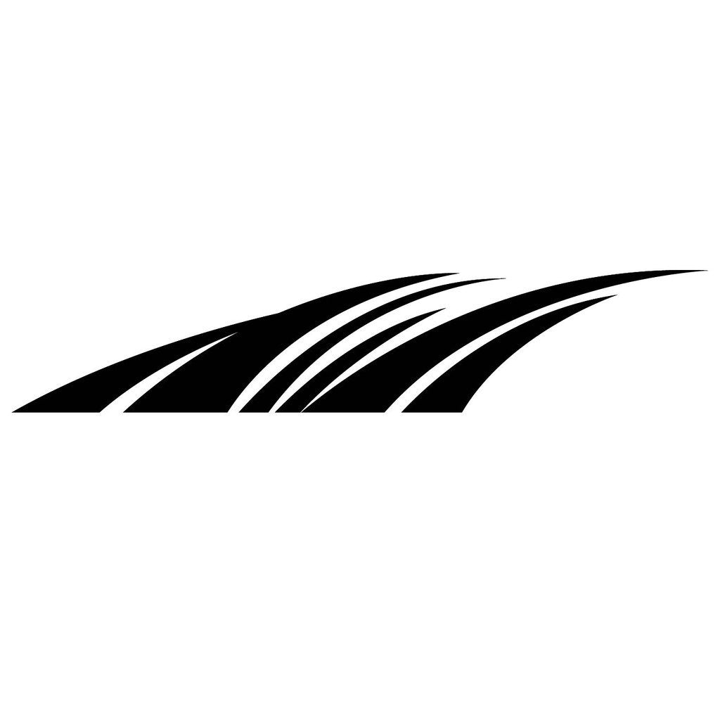 Picniva sty472 Car Body Side Stripes Vinyl Graphics Sticker Decals 2 Pcs