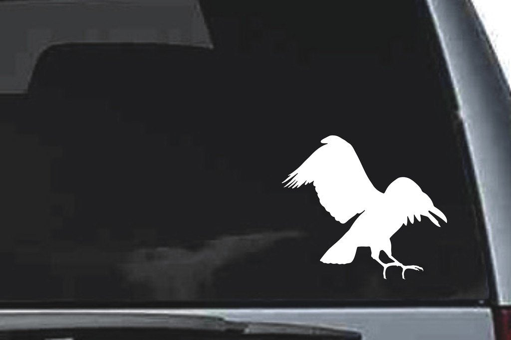 Picniva Crow Sty5a Vinyl Car Window Decal, Approx 5 in