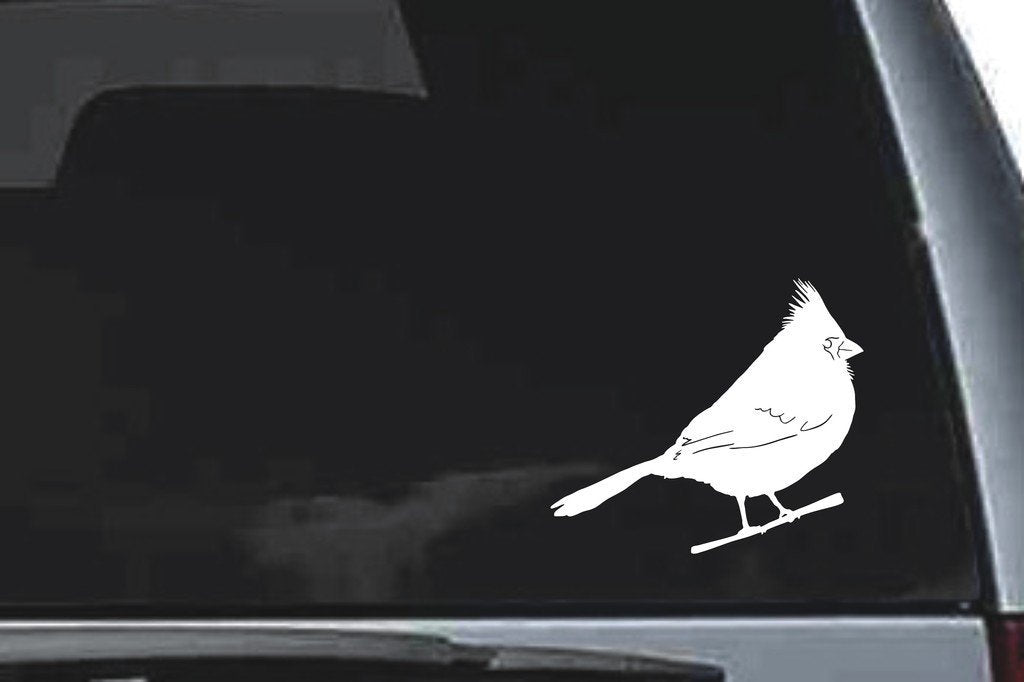 Picniva Cardinal Sty5 Vinyl Car Window Decal, Approx 5 in