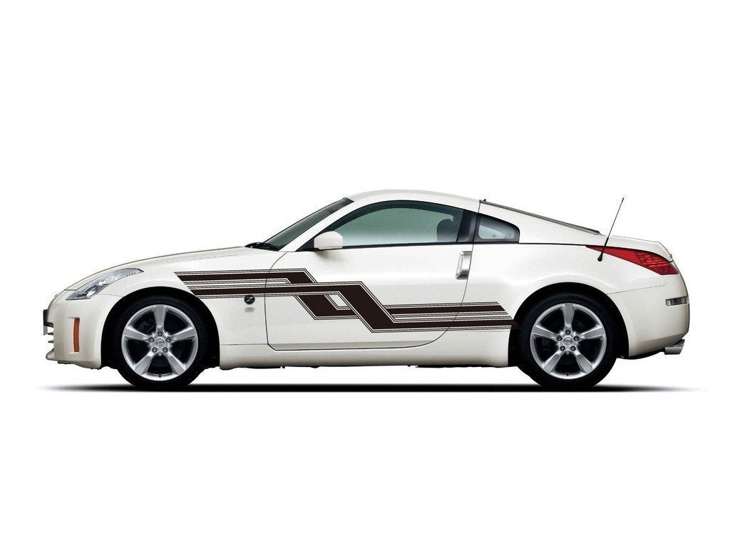 Picniva Style 171 Racing Side Stripe Vinyl Decals, 10 x 52 in, 2 Pc