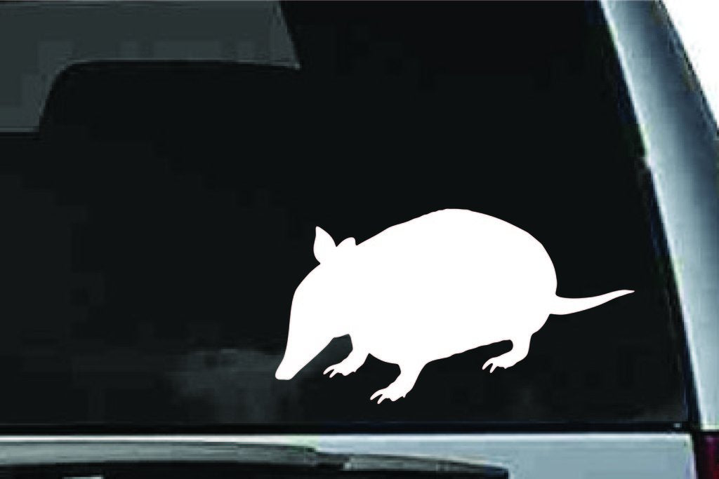 Picniva Armadillo Sty1a Vinyl Car Window Decal, Approx 5 in