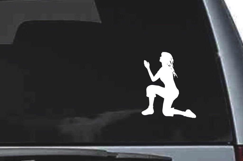 Picniva Woman Sty9 Vinyl Car Window Decal, Approx 5 in