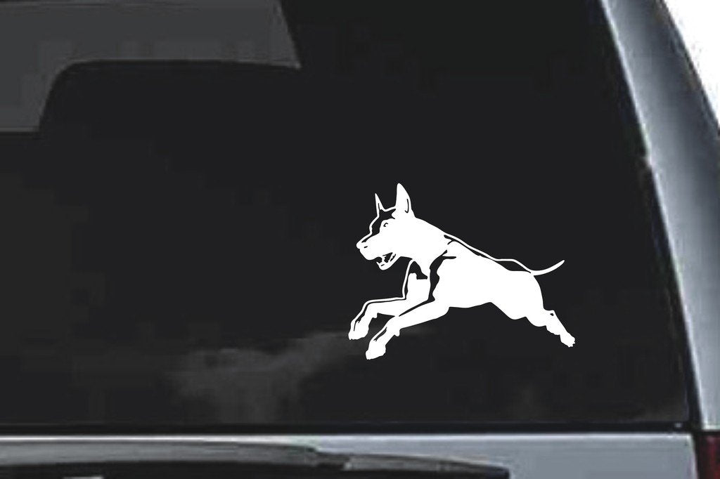 Picniva Doberman Dog Sty7 Vinyl Car Window Decal, Approx 5 in