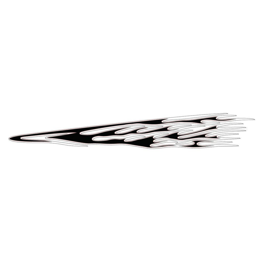 Picniva Style 20 Racing Side Stripe Vinyl Decals, 11 x 75 in, 2 Pc